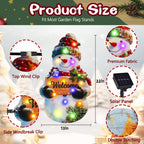 Amadecohome 12x18 Lighted Christmas Snowman Garden Flag, Outdoor Decor