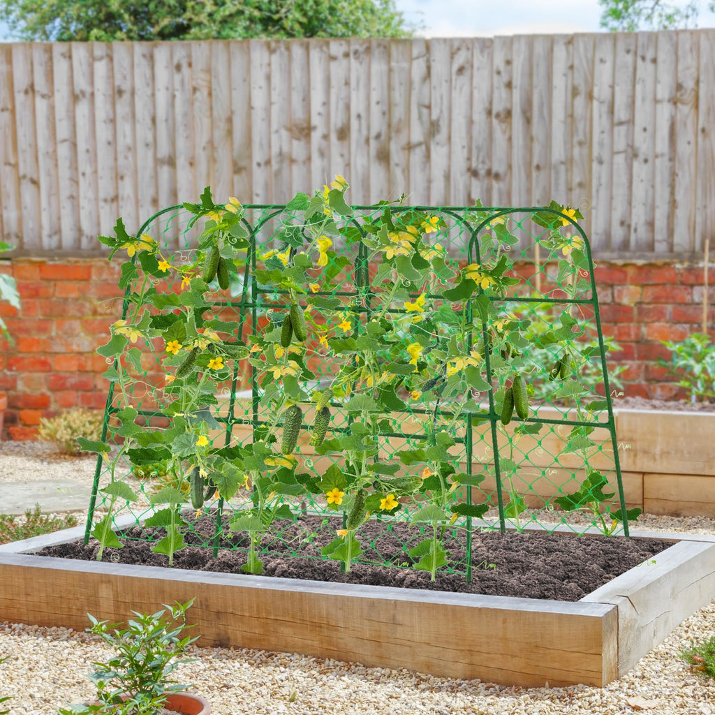 WLLEYAY Large U-Shape Cucumber Trellis for Raised Bed,49.2x49.2x23.6in