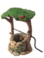 GlitZGlam Miniature Wishing Well with Movable Handle and Water Bucket for Garden Gnomes and Fairies -a Fairy Garden Accessory