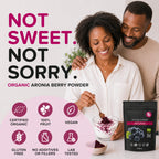 Natural Aronia Berry Powder - Black Chokeberry Superfood High in Anthocyanins & Polyphenols - Supports Immune System - Raw Chokeberries Superfood - Aronia Berries - Vegan, Gluten-Free - 1lb