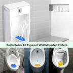 GENZO 50 Pack Urinal Screen Deodorizer, Anti-Splash & Long-Lasting Fragrance Urinal Cakes with Gloves, 17 Yellow, 17 Orange and 16 Blue Urinal Pads Fits to All Toilets