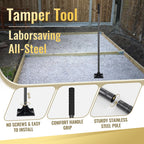 Heavy Duty Steel Tamper Tool with 62 Inch Adjustable Handle Hand Tamper for Efficient Soil Compaction Tamping Asphalt Gravel Sand Stone Dirt Heavy Duty Ground Tamper for Leveling Smoothing Surfaces