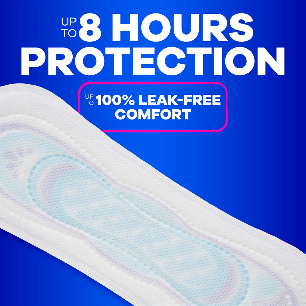 Always Ultra Thin Feminine Pads Without Wings for Women, Size 1, Regular Absorbency, Unscented, Up to 100% Leak-Free Protection, 44 Count x 3, 132 Count Total