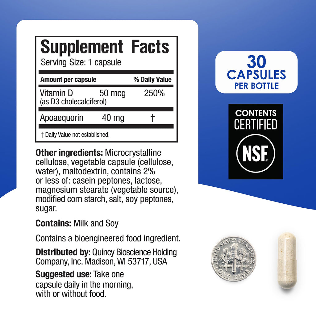 Prevagen Professional Formula - 30 Capsules (1 Month Supply) | Formulated for Your Brain | 40mg of Apoaequorin Plus Vitamin D3 with 7-Day Pill Minder