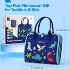 Busy Board for Toddlers -  Toys Preschool Learning Activities with Life Skills, Alphabet, Number, Shape, Color, Animal, Weather - Toddler Boy Learning Educational Toys, Travel Toys