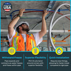 SharkBite 1 Inch x 500 Feet Blue PEX-B, PEX Pipe Flexible Water Tubing for Plumbing, U880B500