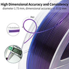 iSANMATE Matte PLA Filament 1.75mm 30-300mm/s 3D Printer Filament 1kg (2.2lbs) for Bambu Lab 3D Printers,AMS,AMSLite (Clear Blue-Purple, 1kg)