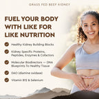 Ancestral Supplements Grass Fed Beef Kidney Supplement, 3000mg, DAO Enzyme Supplement, Kidney Support for Urinary and Histamine Health, Selenium, B12, Non GMO, 180 Capsules