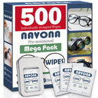 500 Count Lens Wipes for Eyeglasses – Pre-Moistened, Individually Wrapped Eyeglass Cleaning Wipes – Scratch-Free, Streak-Free Glasses Cleaner Wipes for Sunglasses & Camera Lens – Bulk Pack
