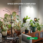 SANSI Wall Mounted Grow Light, 30W Dual Head Full Spectrum with Remote