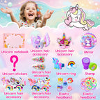 Unicorn Advent Calendar 2026 for Girls, Christmas Countdown Calendar for Kids, with 24 Days Xmas Surprise with Jewellery Bracelet Hair Accessories