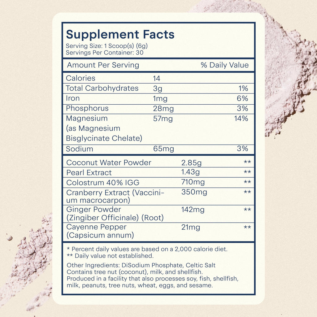The Skinny Confidential Beauty Salt Hydration Powder with Grass-Fed Colostrum, Electrolytes & Pearl Powder to Support Immunity & Digestive Health - Supports Glowing Hydrated Skin & Radiant Hair