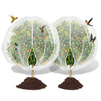Garden Bird Netting for Insects, 2 Pack 5x3.28ft, Fruit Tree Netting with Zipper & Drawstring, Ultra Dense Mesh Plant Covers for Blueberry Tomato Cherry Peach Apple Trees Pest Barrier (5x3.28FT)