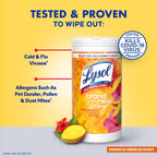 LYSOL Disinfecting Wipes, All Purpose Cleaner, Multi-Surface Antibacterial Cleaning Wipes, Household Cleaning Supplies, Dorm Essentials, Lavender + Mango Scents, 80 ct. (4 Pack)