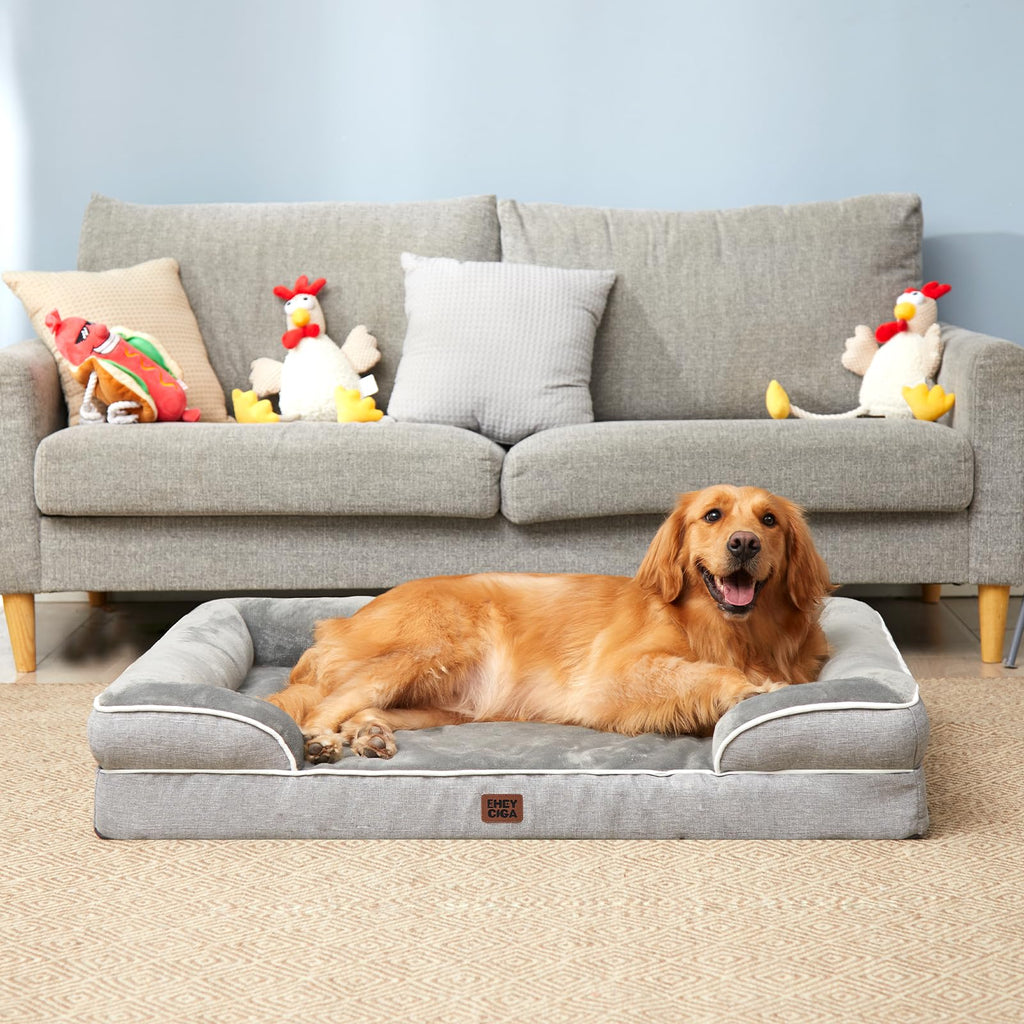 EHEYCIGA Orthopedic Extra Large Dog Bed, Waterproof Washable XL Pet Bed 44"