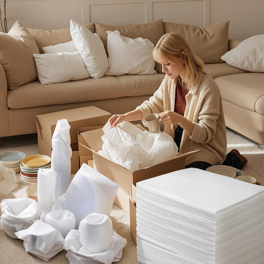 200 Pack Small Foam Pouches 6x8 Inch, Cushion Foam Pouch for fragile items, Packing Supplies to Protect Glasses, Cups and Dishes, Plate Packing Sleeves for Moving, Shipping and Storage