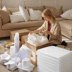 200 Pack Small Foam Pouches 6x8 Inch, Cushion Foam Pouch for fragile items, Packing Supplies to Protect Glasses, Cups and Dishes, Plate Packing Sleeves for Moving, Shipping and Storage