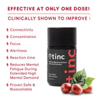 Tinc Extra Strength Brain Supplements for Memory and Focus, Healthy, for Mental Clarity & Concentration, Cognitive Support & Alertness (60 Capsules)