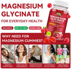 WOJBALMN Magnesium Glycinate Gummies,240 Count Magnesium Complex Supplement |Sleep, Calm & Relaxation Support|High Absorption MagnesiumGummies for Women, Men & Family|Gluten-Free