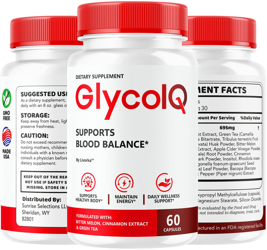 (3 Pack) GlycoIQ Capsules - Official Glyco IQ Support Supplement All Natural Premium Advanced Formula - Maximum Strength, GlycoIQ Multivitamin for Overall Health & Wellness, 180 Capsules for 3 Months