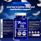 VitaUp Magnesium Glycinate 200mg - USA Made, Highly Absorbed, Non-GMO Magnesium for Relaxation, Deep Sleep, Bones & Heart - 200mg per Serving, 120 Vegan Capsules