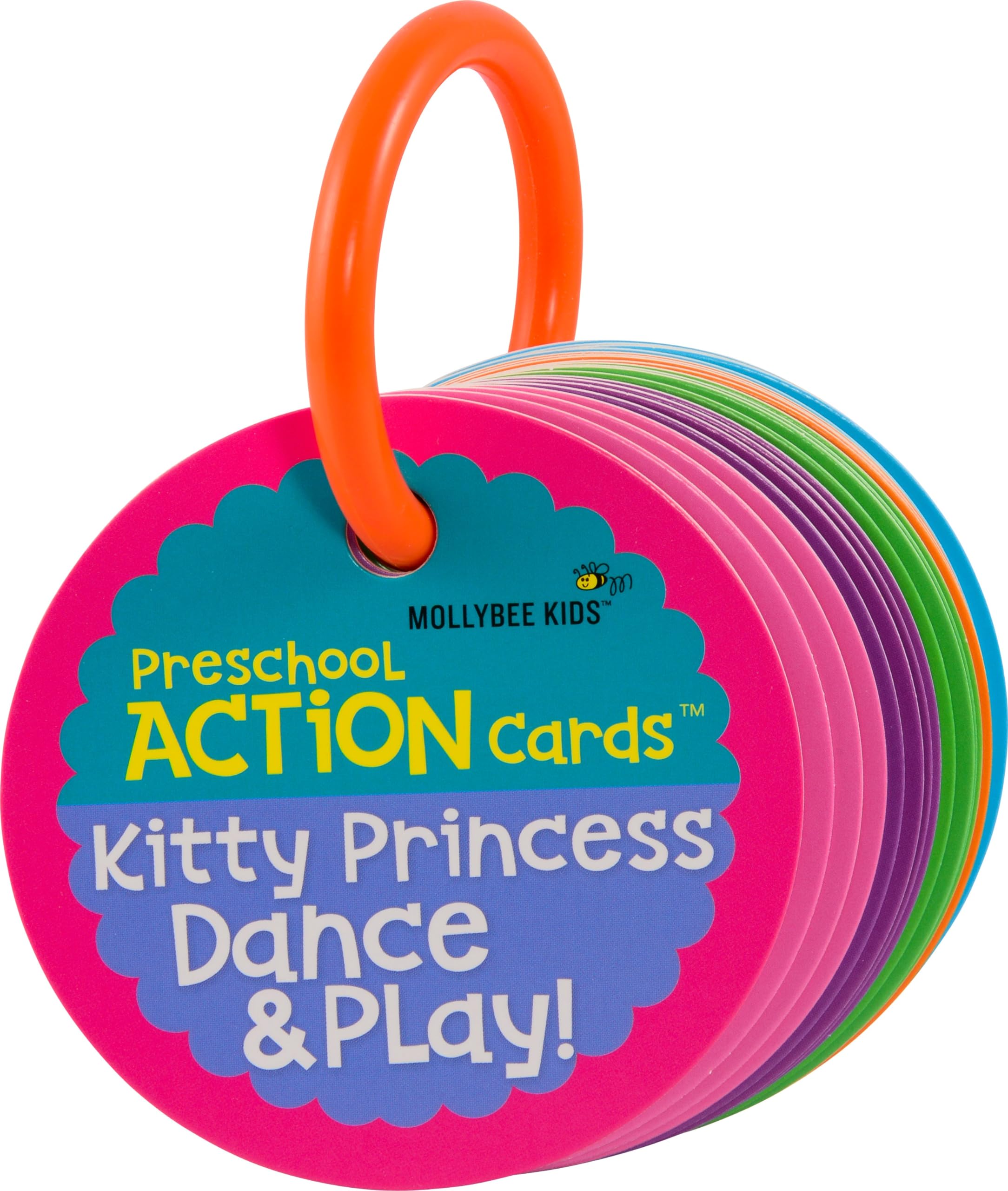 MOLLYBEE KIDS Preschool Action Cards Kitty Princess Dance and Play, 3,4 Year Old Girl Gifts