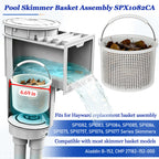 Inground Pool Skimmer Basket for Hayward Skimmer Basket&Pool Filter Baskets SP1082CA Series, Aladdin B-152, Built-in Brass Weight - Anti-Floating Filter Baskets, 316 Stainless Steel Handle Rubber Grip