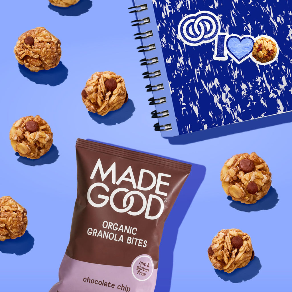 MadeGood Chocolate Chip Granola Bites, 28-Pack, Organic Snack Minis