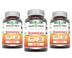 Amazing Formulas Bromelain 500 Mg | Tablets Supplement | Non-GMO | Gluten-Free | Made in USA (Pack of 3 | 120 Count)