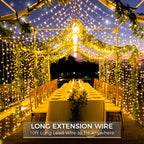 suddus String Lights Indoor Plug in 200 LED Christmas Lights Warm White