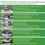 SIHAIAN 8 Ft Round Pool Cover, with Automatic Drain Stock Tank Pool Cover, Patented One-Piece Tensioning System Above Ground Pool Cover, Preventing Waterlogging, Yarn-Dyed Oxford Fabric Solar Cover