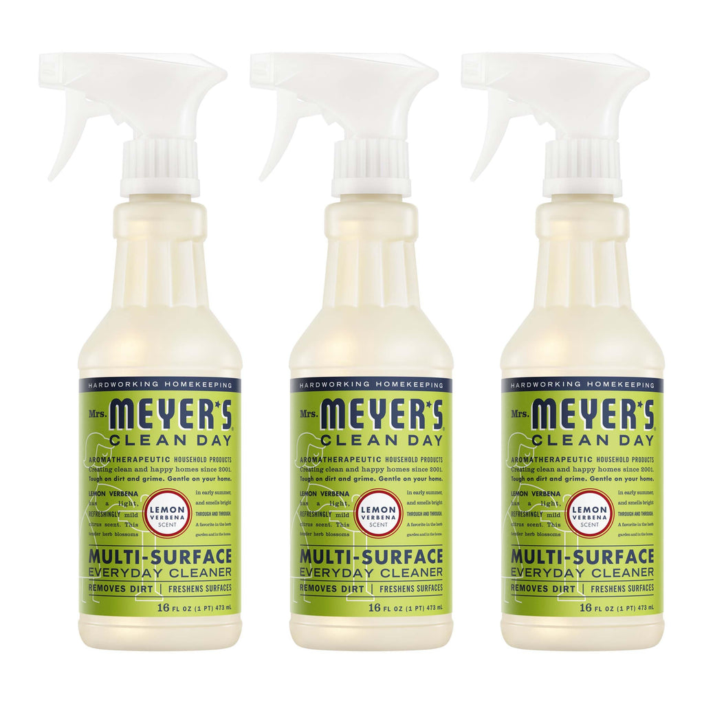 MRS. MEYER'S CLEAN DAY All-Purpose Cleaner Spray, Cruelty Free Formula, Lemon Verbena, 16 fl. oz - Pack of 3
