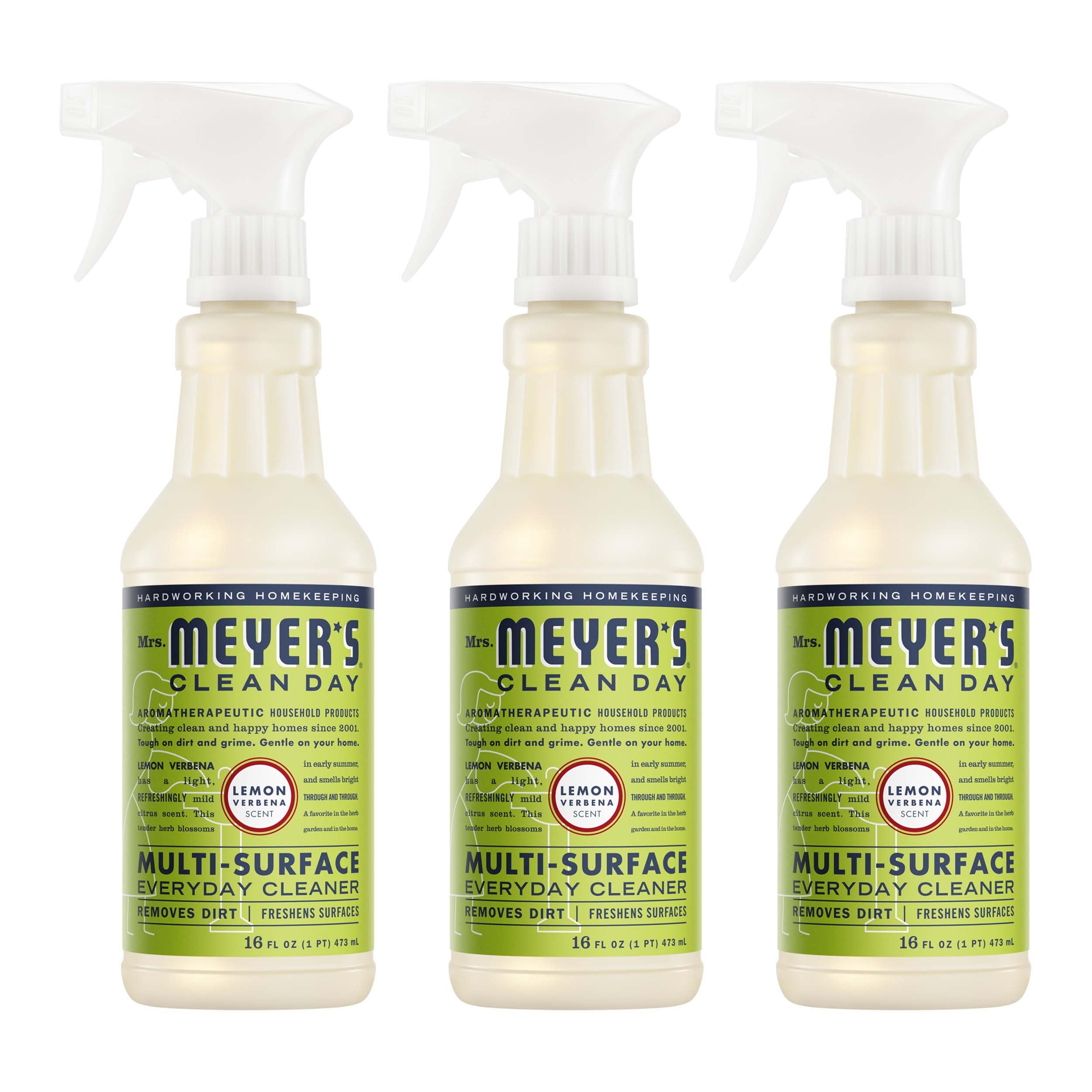 MRS. MEYER'S CLEAN DAY All-Purpose Cleaner Spray, Cruelty Free Formula, Lemon Verbena, 16 fl. oz - Pack of 3