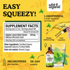 Wild & Organic Lemon Balm Tincture - Mood Support Supplement - Melissa Lemon Balm Leaf Extract Drops - Vegan, Sugar & Alcohol-Free Calming Supplement - 4 fl oz