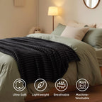 Bedsure Soft Black Throw Blanket for Couch Decor Gifts 50"x60"