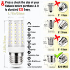 ALIDE E26 100W Replacement LED Candelabra Corn Bulbs 6000K White