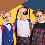 Newcotte 12 Pcs Eye Patch for Kids Toddler Reusable Adjustable Girls Boys Eyepatch for Glasses Left or Right Eye Patch, Assorted Patterns(Spooky)