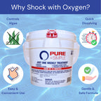 Pure + Simple | All-in-One Weekly Pool Treatment | Controls Algae & Clarifier for Swimming Pools with Copper-Based Formula | Ideal for Above Ground and Inground Use -5 lbs
