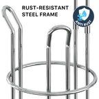 Simple Houseware Bathroom Toilet Tissue Paper Roll Storage Holder Stand, Chrome