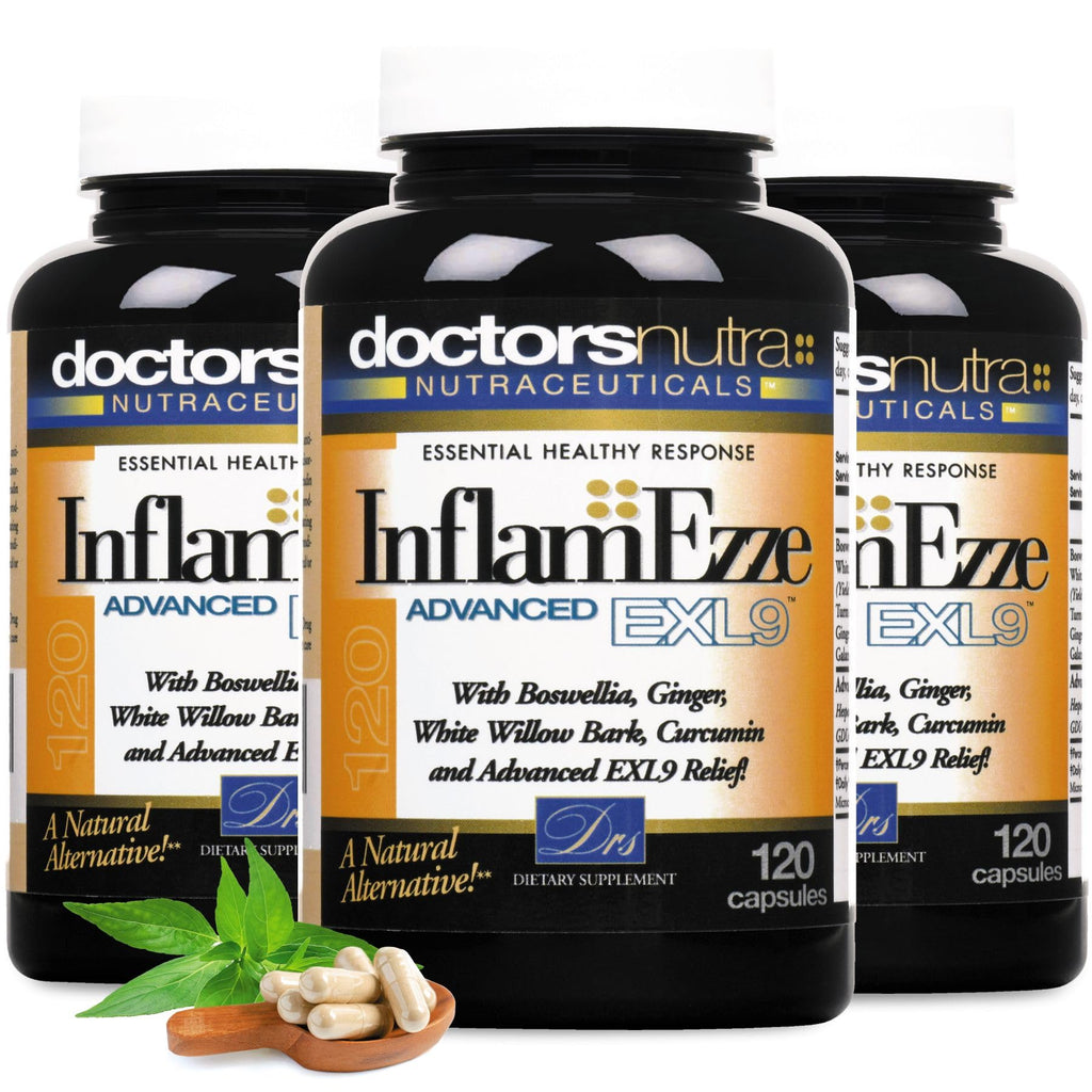 Doctors Nutra Nutraceuticals InflamEzze - Turmeric, Curcumin, Ginger Supplement - Gluten-Free (120 Count)