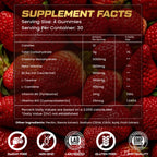 ZyterX Creatine Monohydrate Gummies for Men & Women, 9000MG Creatine Gummies Sugar Free with L-Taurine, BCAA 2:1, B12 B6 for Boost Strength, Focus & Endurance, Vegan, Non-GMO, Strawberry, 120pcs