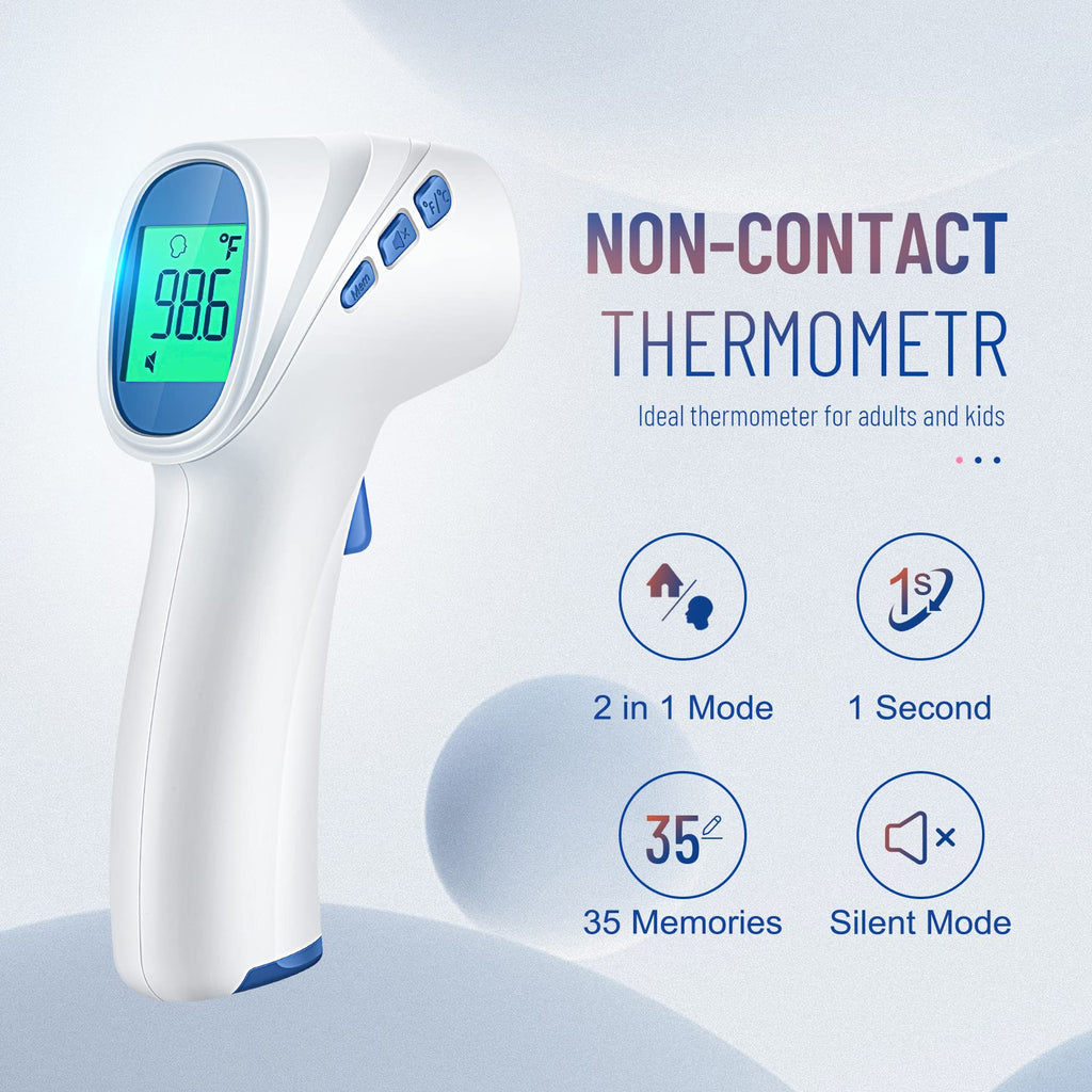 Forehead Thermometer for Adults and Kids, Non Contact, Fast Accurate Result