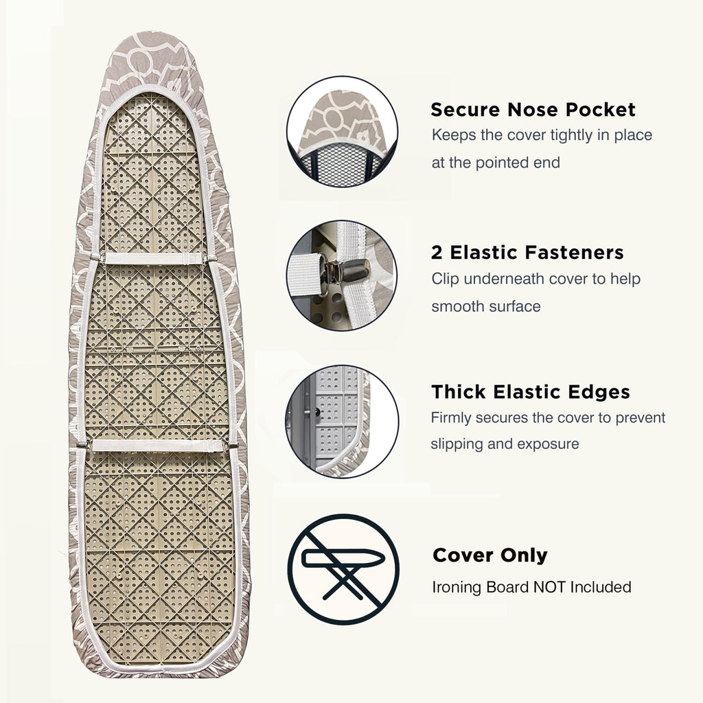 UniSimp Ironing Board Cover and Pad, Standard Size 15x54, Geometric