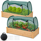 2 Pack Pop Up Mesh Plant Cover-33% Sunblock Garden Covers for Raised Beds