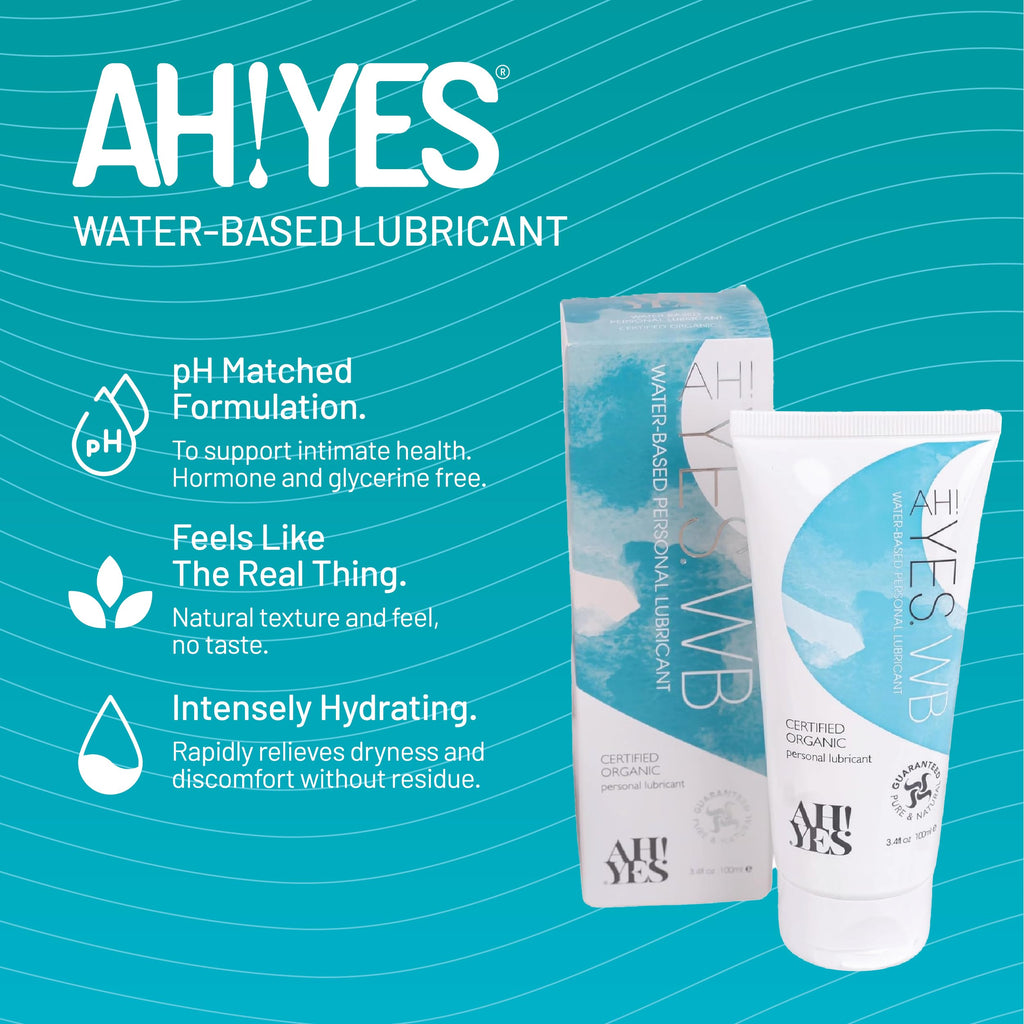 AH! YES® Double Glide Lubricant Bundle | Water-Based & Plant Oil-Based Lubricants | Certified Organic, Long-Lasting & Hydrating | Natural Lubricants (WB, 3.4fl oz + OB, 4.7fl oz)