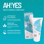AH! YES® Double Glide Lubricant Bundle | Water-Based & Plant Oil-Based Lubricants | Certified Organic, Long-Lasting & Hydrating | Natural Lubricants (WB, 3.4fl oz + OB, 4.7fl oz)