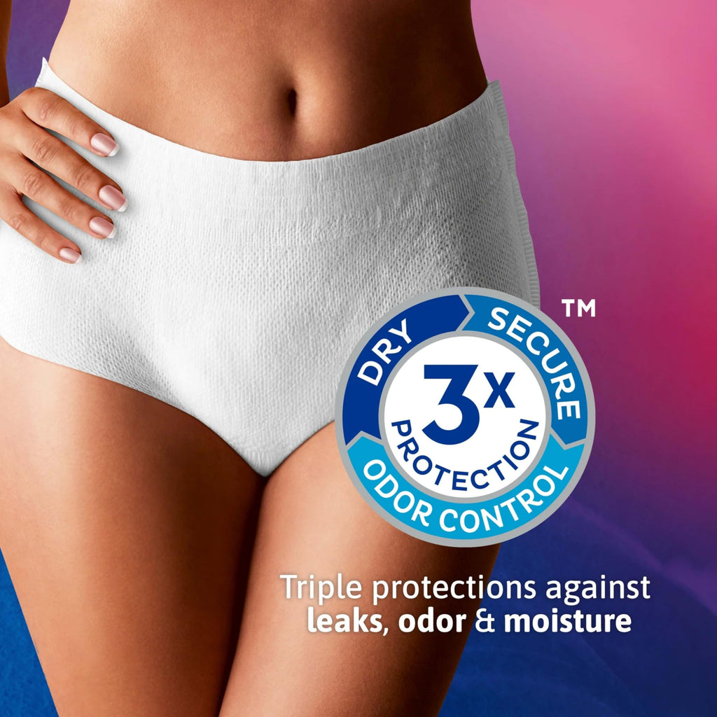 TENA Incontinence Underwear for Women, Super Plus Absorbency, Small/Medium, 56 Count