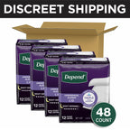 Depend Underpads, Disposable Incontinence Bed Pads for Adults, Slip Resistant, 36"x 21", 24 Count (2 Packs of 12) (Packaging May Vary)