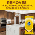 Pledge Expert Care Enhancing Wood Wipes, Lemon Scent (Pack of 6, 144 Total Count), Yellow