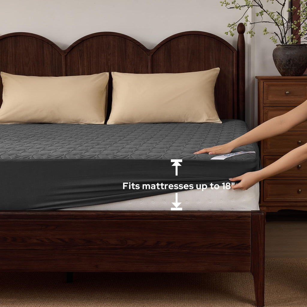 BEDLORE Waterproof Mattress Protector, King Size Mattress Pad